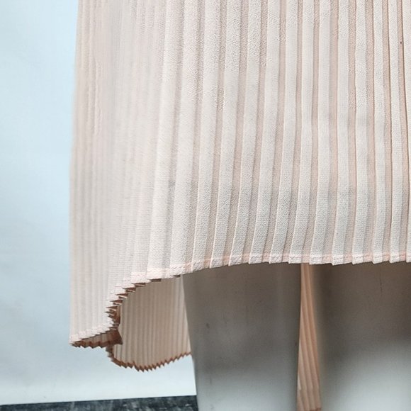 Sam Edelman Blush Pink Pleated Dress Size 12 - Picture 4 of 11